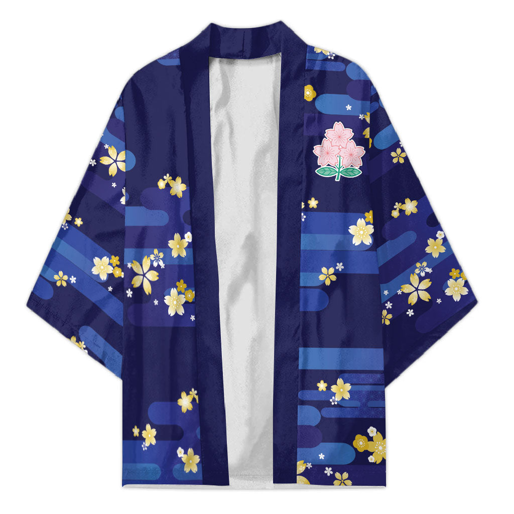 2026 Autumn Rugby Nations Japan Custom Kimono Blue Sakura Japanese Asanoha Seigaiha