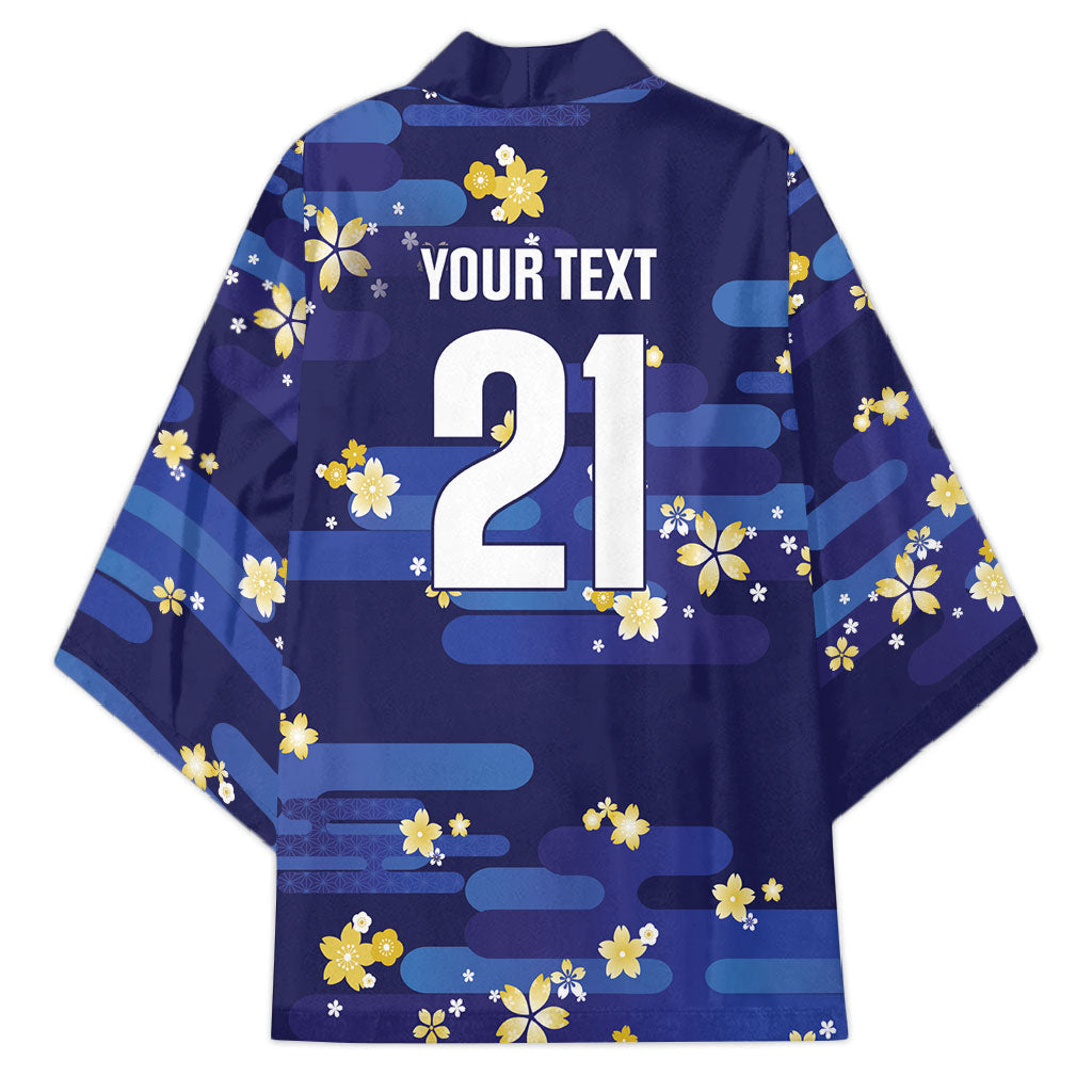 2026 Autumn Rugby Nations Japan Custom Kimono Blue Sakura Japanese Asanoha Seigaiha