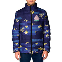 2026 Autumn Rugby Nations Japan Custom Padded Jacket Blue Sakura Japanese Asanoha Seigaiha