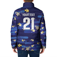 2026 Autumn Rugby Nations Japan Custom Padded Jacket Blue Sakura Japanese Asanoha Seigaiha
