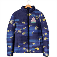 2026 Autumn Rugby Nations Japan Custom Padded Jacket Blue Sakura Japanese Asanoha Seigaiha