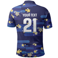 2026 Autumn Rugby Nations Japan Custom Polo Shirt Blue Sakura Japanese Asanoha Seigaiha