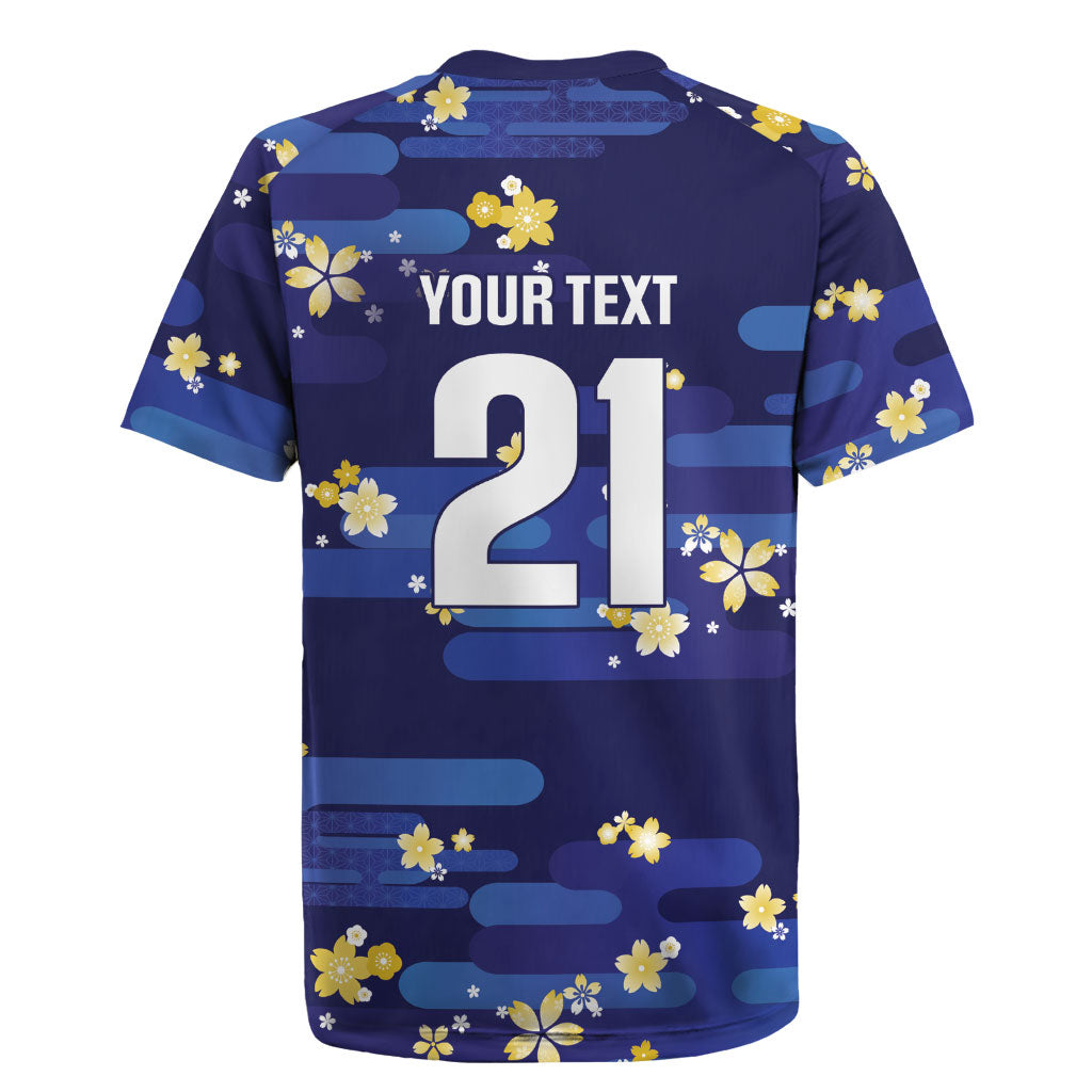 2026 Autumn Rugby Nations Japan Custom Rugby Jersey Blue Sakura Japanese Asanoha Seigaiha