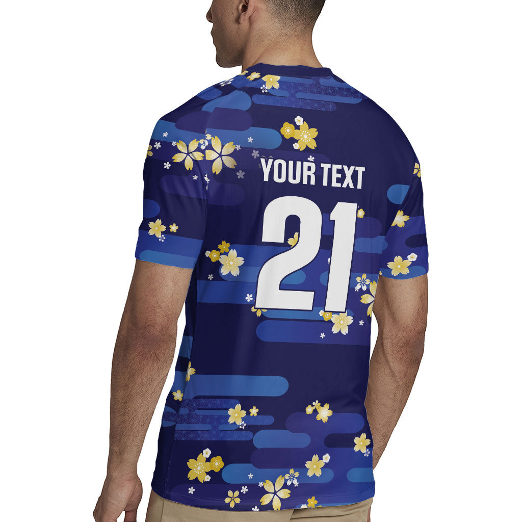 2026 Autumn Rugby Nations Japan Custom Rugby Jersey Blue Sakura Japanese Asanoha Seigaiha
