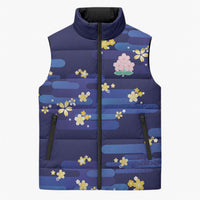 2026 Autumn Rugby Nations Japan Custom Sleeveless Puffer Jacket Blue Sakura Japanese Asanoha Seigaiha