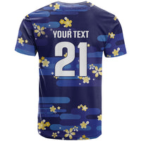 2026 Autumn Rugby Nations Japan Custom T Shirt Blue Sakura Japanese Asanoha Seigaiha