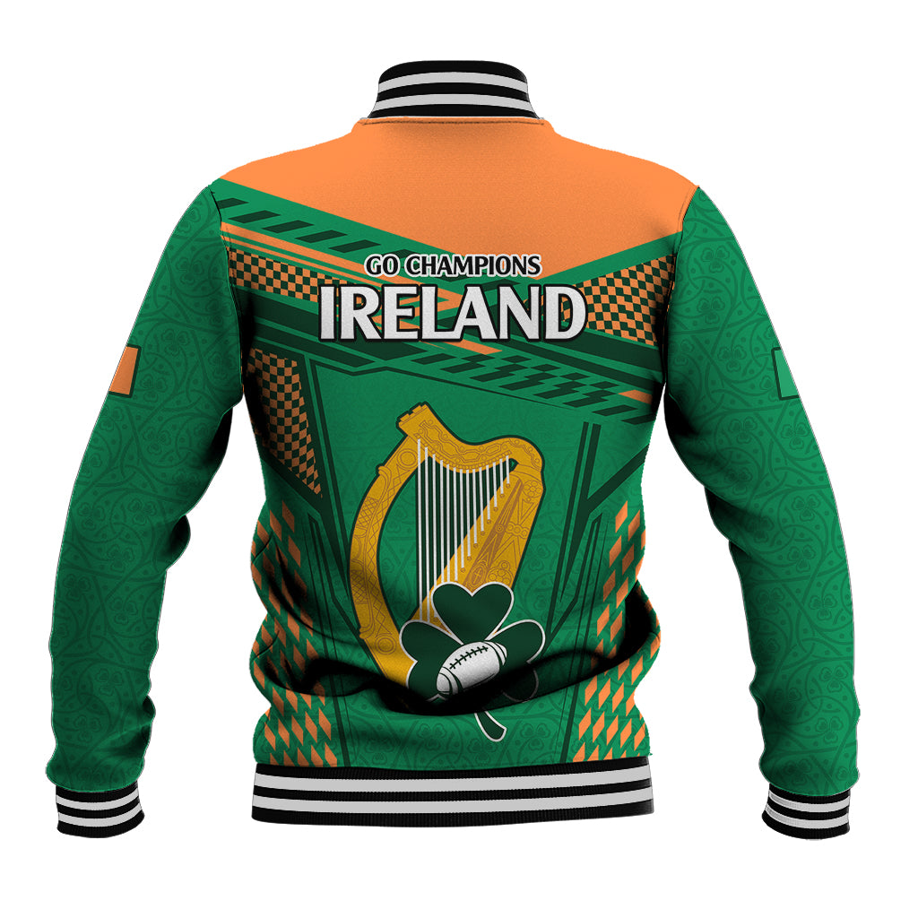 Ireland Rugby Baseball Jacket 2023 World Cup Shamrock Sporty Style LT9 - Wonder Print Shop