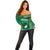 Ireland Rugby Off Shoulder Sweater 2023 World Cup Shamrock Sporty Style - Wonder Print Shop