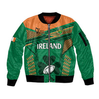 Ireland Rugby Sleeve Zip Bomber Jacket 2023 World Cup Shamrock Sporty Style - Wonder Print Shop