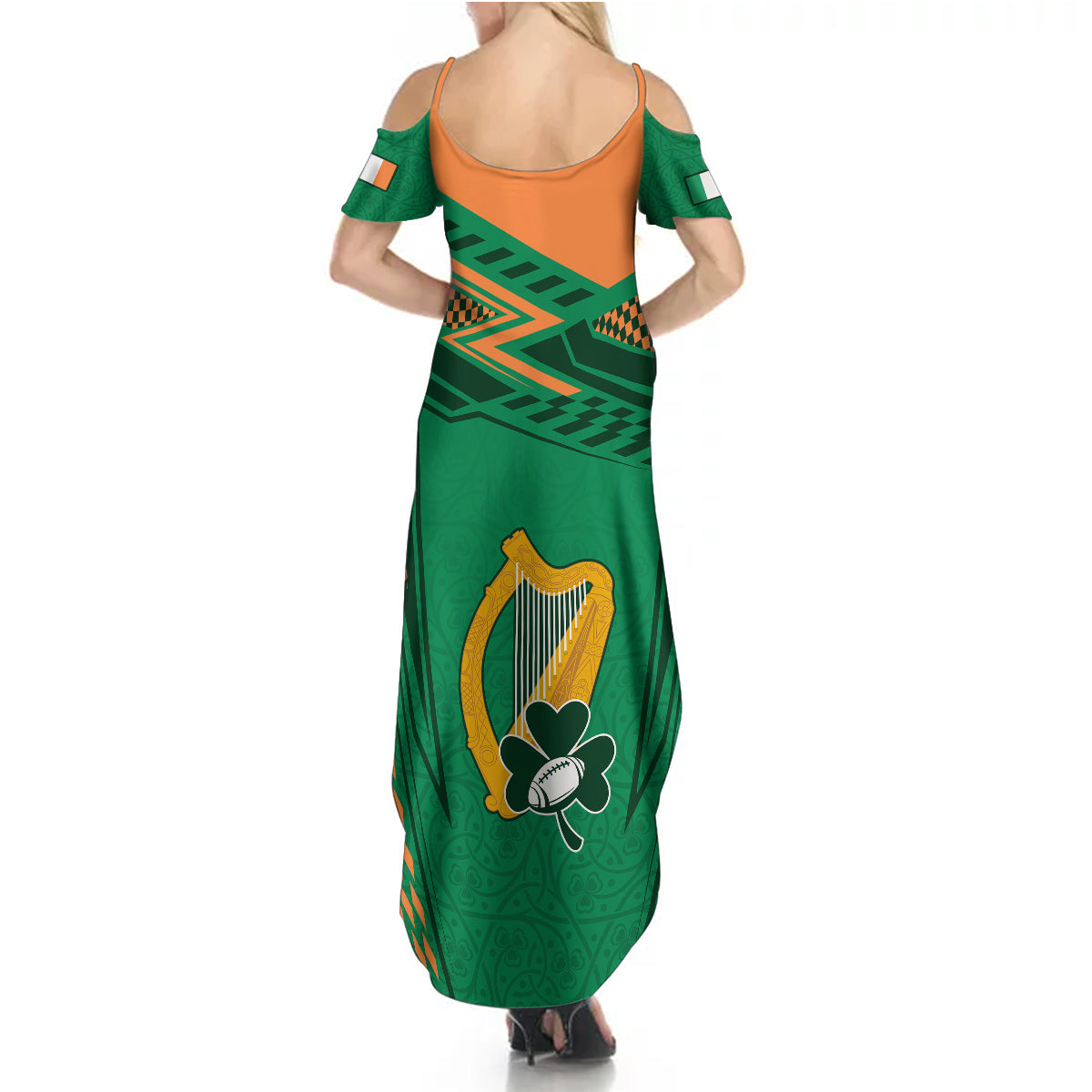 Ireland Rugby Summer Maxi Dress 2023 World Cup Shamrock Sporty Style - Wonder Print Shop