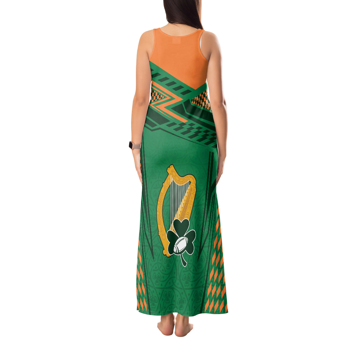 Ireland Rugby Tank Maxi Dress 2023 World Cup Shamrock Sporty Style - Wonder Print Shop