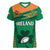 Ireland Rugby Women V Neck T Shirt 2023 World Cup Shamrock Sporty Style - Wonder Print Shop