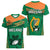 Ireland Rugby Women V Neck T Shirt 2023 World Cup Shamrock Sporty Style - Wonder Print Shop