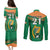 Custom Ireland Rugby Couples Matching Puletasi Dress and Long Sleeve Button Shirts 2023 World Cup Shamrock Sporty Style LT9 - Wonder Print Shop