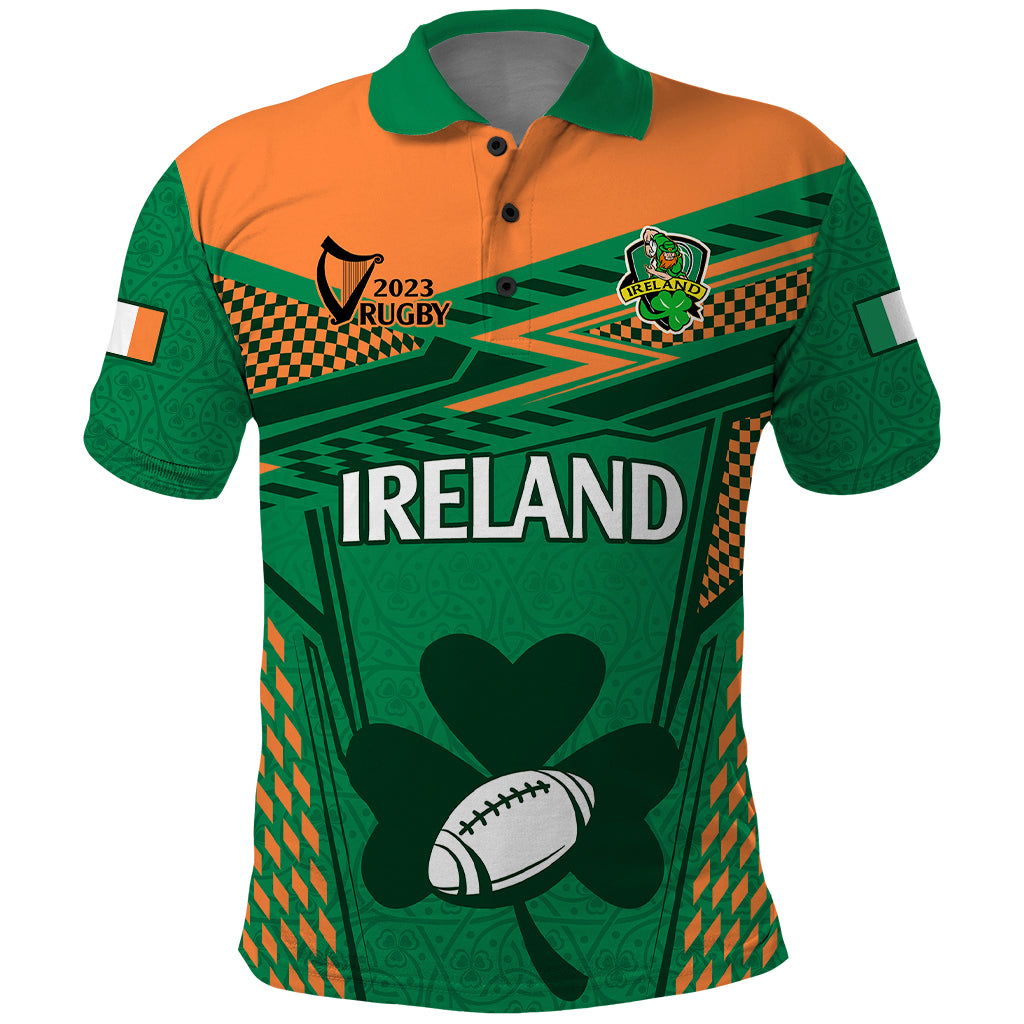Custom Ireland Rugby Polo Shirt 2023 World Cup Shamrock Sporty Style - Wonder Print Shop