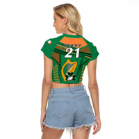 Custom Ireland Rugby Raglan Cropped T Shirt 2023 World Cup Shamrock Sporty Style - Wonder Print Shop