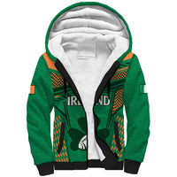 Custom Ireland Rugby Sherpa Hoodie 2023 World Cup Shamrock Sporty Style - Wonder Print Shop