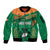 Custom Ireland Rugby Sleeve Zip Bomber Jacket 2023 World Cup Shamrock Sporty Style - Wonder Print Shop