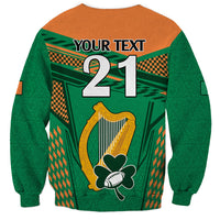 Custom Ireland Rugby Sweatshirt 2023 World Cup Shamrock Sporty Style - Wonder Print Shop