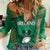 Custom Ireland Rugby Women Casual Shirt 2023 World Cup Shamrock Sporty Style - Wonder Print Shop