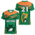 Custom Ireland Rugby Women V Neck T Shirt 2023 World Cup Shamrock Sporty Style - Wonder Print Shop