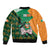 Ireland Rugby Sleeve Zip Bomber Jacket Go Irish Shamrock World Cup - Wonder Print Shop