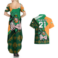 Custom Ireland Rugby Couples Matching Summer Maxi Dress and Hawaiian Shirt Go Irish Shamrock World Cup LT9 - Wonder Print Shop