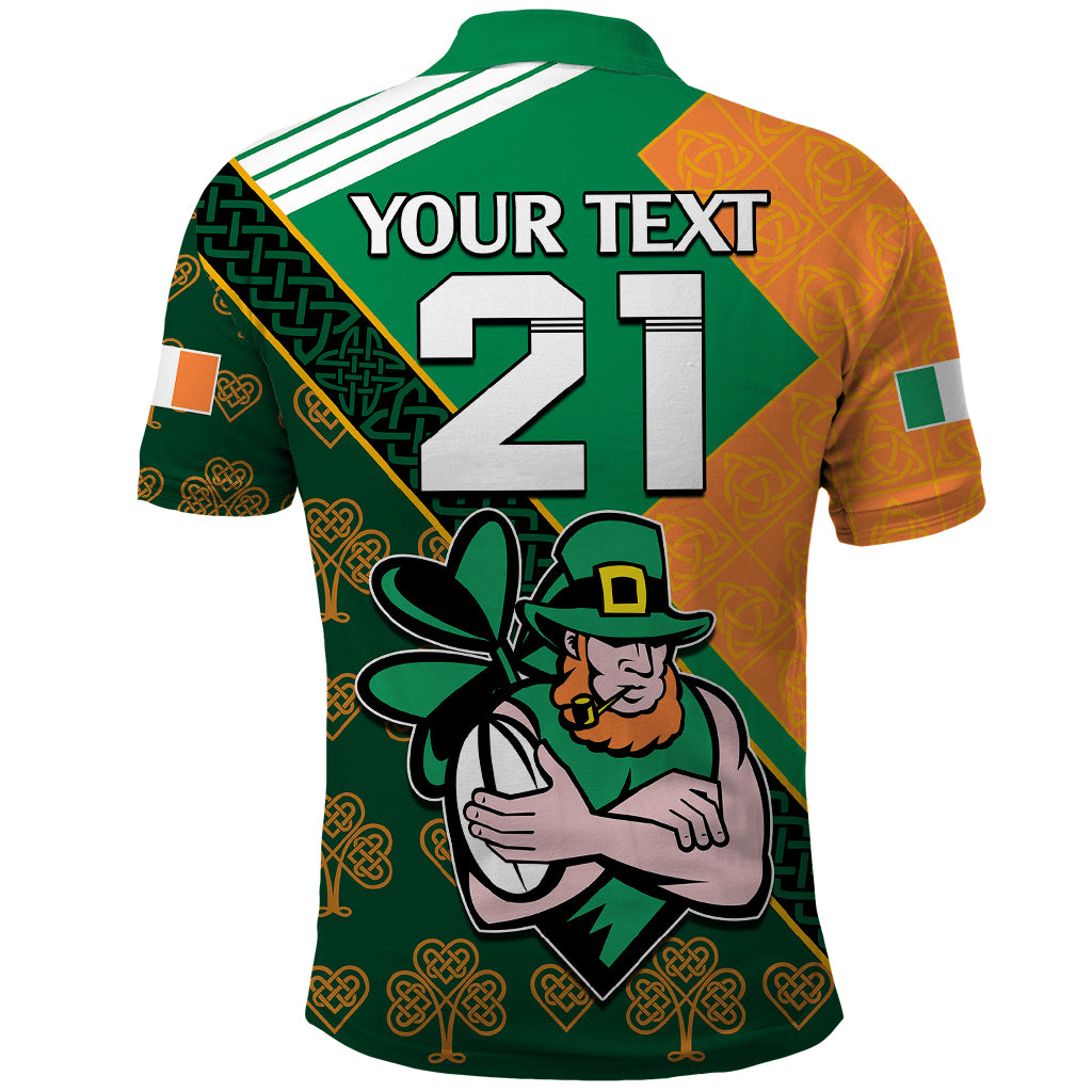 Custom Ireland Rugby Polo Shirt Go Irish Shamrock World Cup - Wonder Print Shop