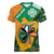 Custom Ireland Rugby Women V Neck T Shirt Go Irish Shamrock World Cup - Wonder Print Shop