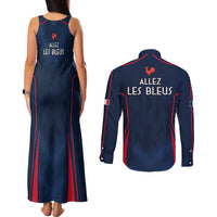 France Rugby Couples Matching Tank Maxi Dress and Long Sleeve Button Shirts Allez Les Bleus Go World Cup 2023 LT9 - Wonder Print Shop