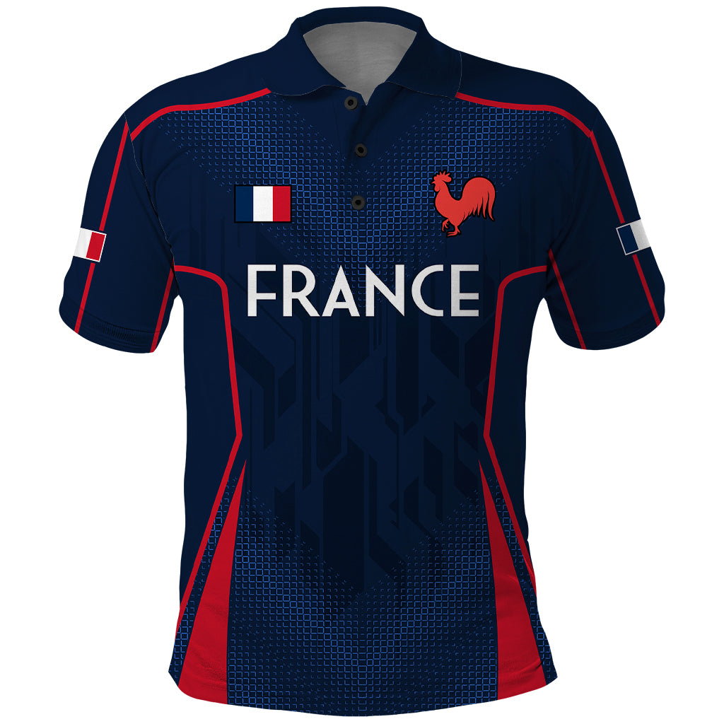 France Rugby Polo Shirt Allez Les Bleus Go World Cup 2023 - Wonder Print Shop