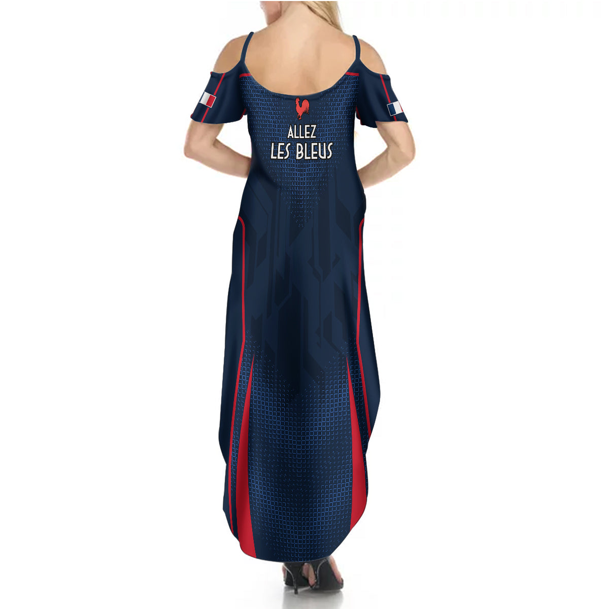 France Rugby Summer Maxi Dress Allez Les Bleus Go World Cup 2023 - Wonder Print Shop