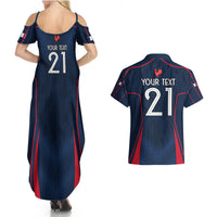 Custom France Rugby Couples Matching Summer Maxi Dress and Hawaiian Shirt Allez Les Bleus Go World Cup 2023 LT9 - Wonder Print Shop