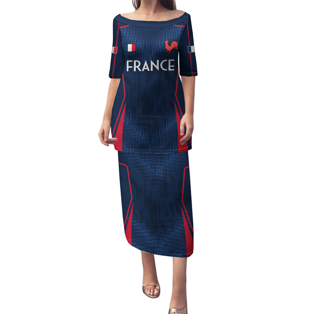 Custom France Rugby Puletasi Allez Les Bleus Go World Cup 2023 - Wonder Print Shop