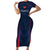 Custom France Rugby Short Sleeve Bodycon Dress Allez Les Bleus Go World Cup 2023 - Wonder Print Shop