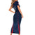 Custom France Rugby Short Sleeve Bodycon Dress Allez Les Bleus Go World Cup 2023 - Wonder Print Shop