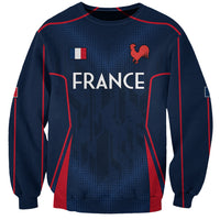 Custom France Rugby Sweatshirt Allez Les Bleus Go World Cup 2023 - Wonder Print Shop