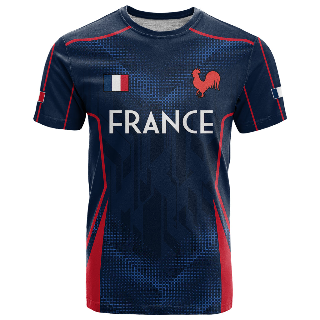Custom France Rugby T Shirt Allez Les Bleus Go World Cup 2023 - Wonder Print Shop
