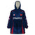 Custom France Rugby Wearable Blanket Hoodie Allez Les Bleus Go World Cup 2023 - Wonder Print Shop