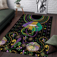 Mardi Gras Lips Queen Beads Area Rug