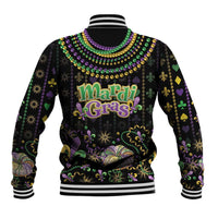 Mardi Gras Lips Queen Beads Baseball Jacket