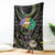 Mardi Gras Lips Queen Beads Blanket