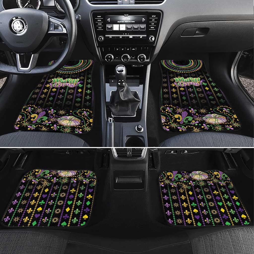 Mardi Gras Lips Queen Beads Car Mats