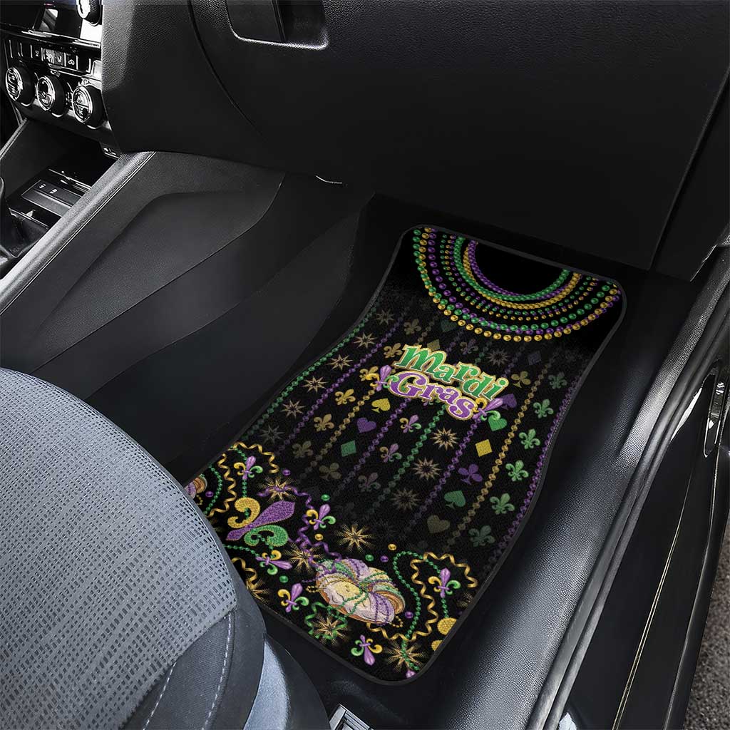 Mardi Gras Lips Queen Beads Car Mats