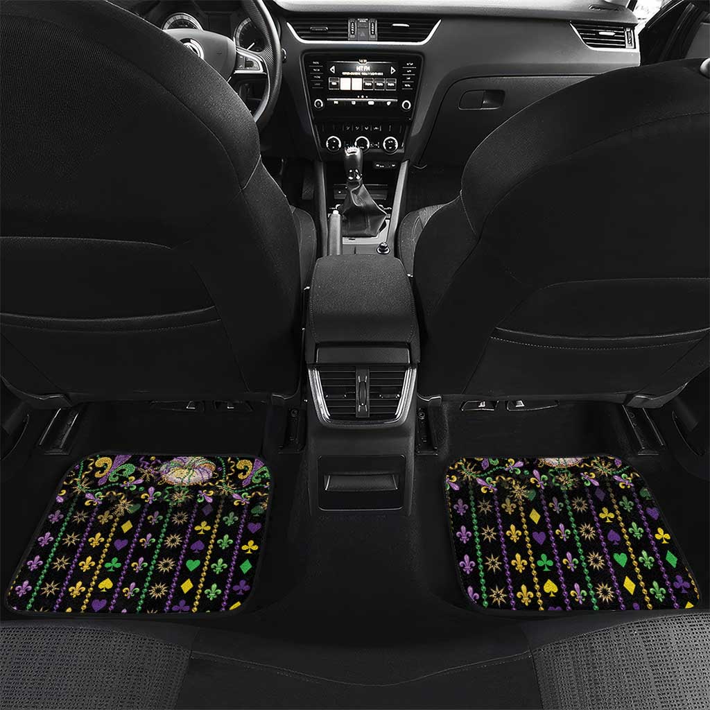 Mardi Gras Lips Queen Beads Car Mats