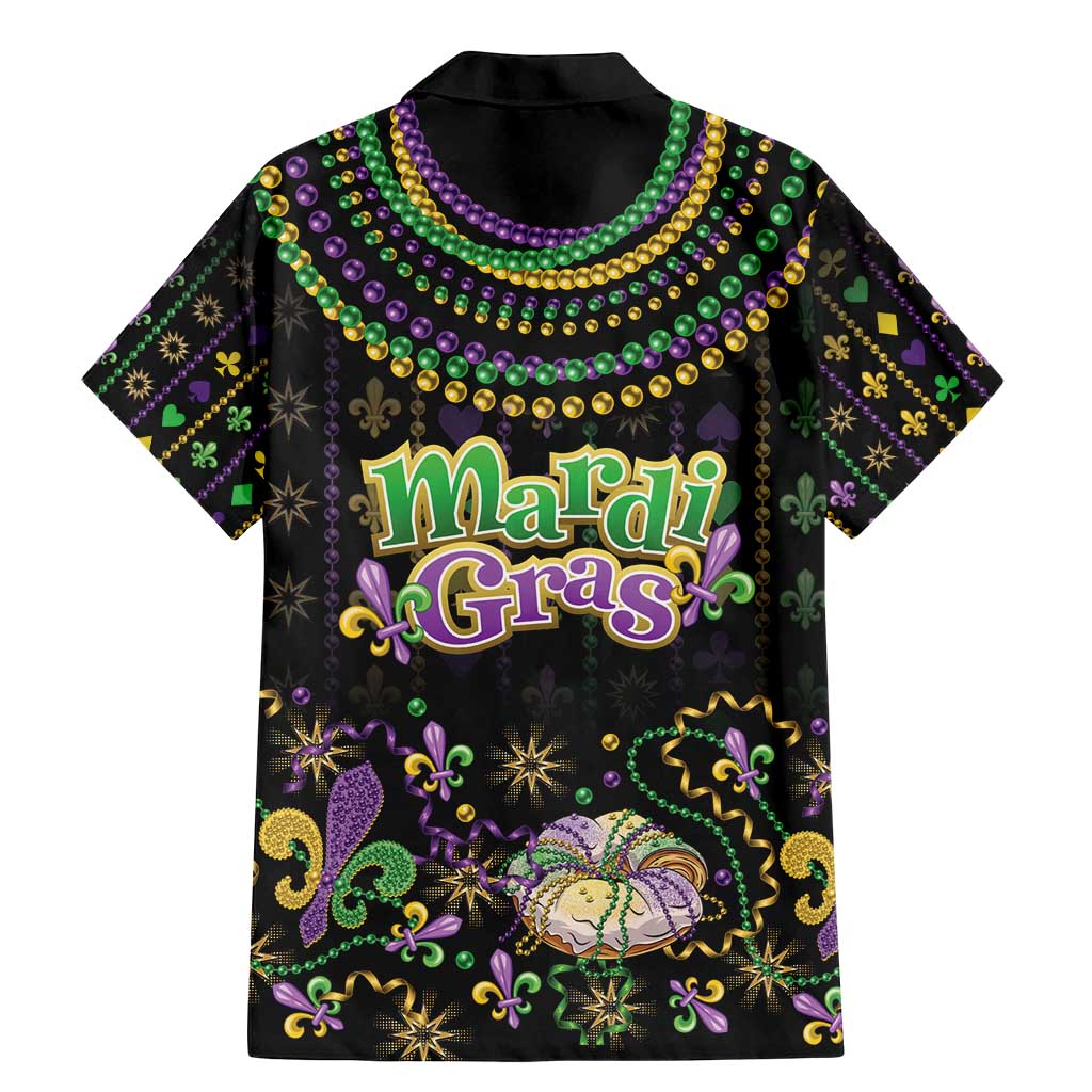 Mardi Gras Lips Queen Beads Family Matching Mermaid Dress and Hawaiian Shirt