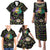 Mardi Gras Lips Queen Beads Family Matching Puletasi and Hawaiian Shirt