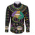 Mardi Gras Lips Queen Beads Family Matching Puletasi and Hawaiian Shirt