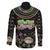Mardi Gras Lips Queen Beads Family Matching Puletasi and Hawaiian Shirt
