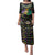 Mardi Gras Lips Queen Beads Family Matching Puletasi and Hawaiian Shirt